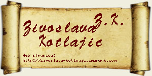 Živoslava Kotlajić vizit kartica
